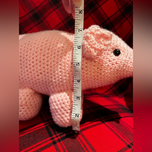 Hand Crocheted Charlotte the Piggy Stuffed Animal! - Picture 3 of 12
